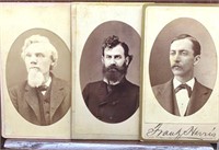 3 early Cdv photos last in right is Frank Harris