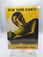 RARE 1945 Cleveland Rams v. NY Giants Program!