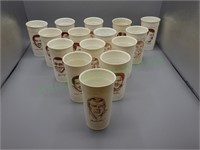 Lot of original 1972 NFL Burger King Ice Milk Cups