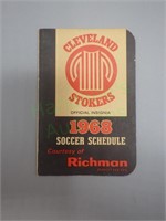 Rare Cleveland Stokers '68 Soccer Schedule!