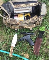 Hunting Knife And Sheath, Bb Pistol Needs Repair,