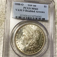 1880-O Morgan Silver Dollar PCGS - MS61 VAM-9