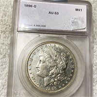 1896-O Morgan Silver Dollar SEGS - AU53