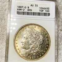 1887-O Morgan Silver Dollar ANACS - AU55 RPD