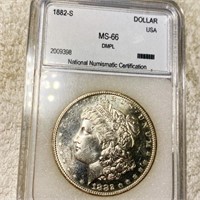 1882-S Morgan Silver Dollar NNC - MS 66 DMPL