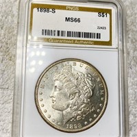 1898-S Morgan Silver Dollar PNGS - MS66