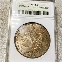 1878-S Morgan Silver Dollar ANACS - MS63
