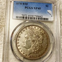 1878 8TF Morgan Silver Dollar PCGS - XF45