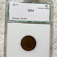 1877 Indian Head Penny PCI - GD4