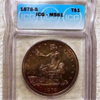 1878-S Silver Trade Dollar ICG - MS61