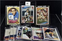 7 football cards/3 small sets: