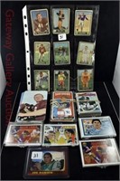 About 75 football cards/4 small sets: