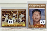 2 baseball cards: