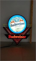 Budweiser lighted ad sign