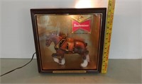 Budweiser Clydesdale lighted ad sign