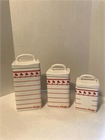 3 Piece In-N-Out Burger Graduated Canister Set