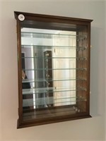 8 Tier Mirrored Back Hanging Collector’s Cabinet