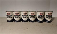 6 1qt full TEXACO Havoline oil cans