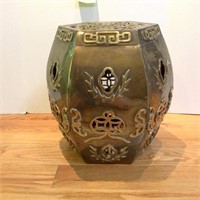 Asian Brass Garden Stool