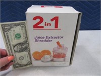 Unused 2in1 Juice Extractor Shredder