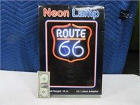 New 15" ROUTE 66 Neon Wall Lamp 2 of 2
