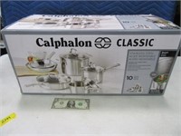 New 10pc CALPHALON Classic Stainless Cookware SET