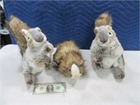 (3) FOLKMANIS Plush Hand Puppets Squirrel~GuinPig