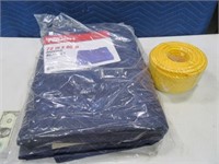 (2) New 72x80 Moving Blanket & 100' Rope