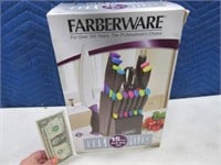New FARBERWARE 15pc SoftGrip Knife SET
