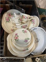 set of dishes flower pattern one city Pottery J
