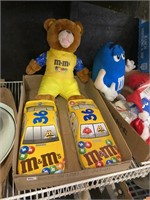 M&M candy cars and teddy bear