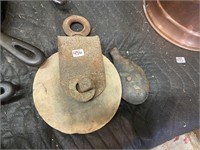 wood pulley and metal pulley