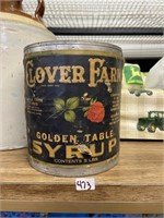 clover farm syrup pail no handle or lid