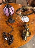 3 Antique Lights, Purple Lamp is plasitc not