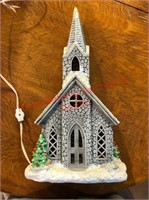 Christmas Church Music Box- Lights up