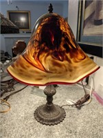 Art Glass Lamp - Metal Base