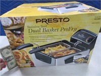 New PRESTO Stainless DualBasket PRO FRY Fryer