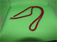 Glass Bead Necklace 36"