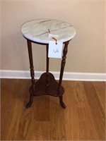 MARBLE TOP LAMP TABLE