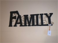 WOOD AND METAL FAMILY WALL DECOR