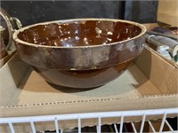 stoneware bowl with crack