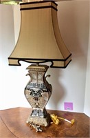 Cloisonne & Bronze Table Lamp