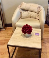 Matching Club Chair & Side Table