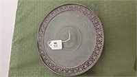 sterling silver rimmed dish