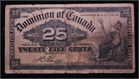 1900 CANADA 25 CENTS  VF