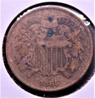 1865 TWO CENT PIECE  G