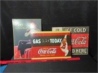 Three Modern Coca Cola Signs