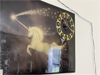 Unicorn Battery Wall Clock
