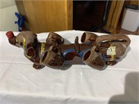 Vintage Dachshund Decanter and Cups