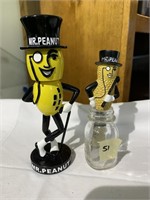 Vintage Mr Peanut Bobble Head and Spreader